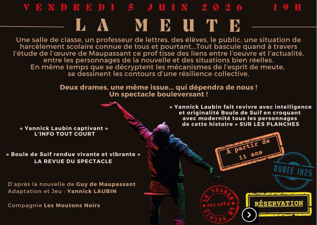 spectacle relais des arts la meute boule de suif